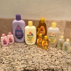 Large lot of Johnson & Johnson baby wash & lotions